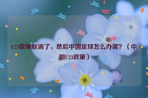 U23政策取消了，然后中国足球怎么办呢？（中国U23政策）